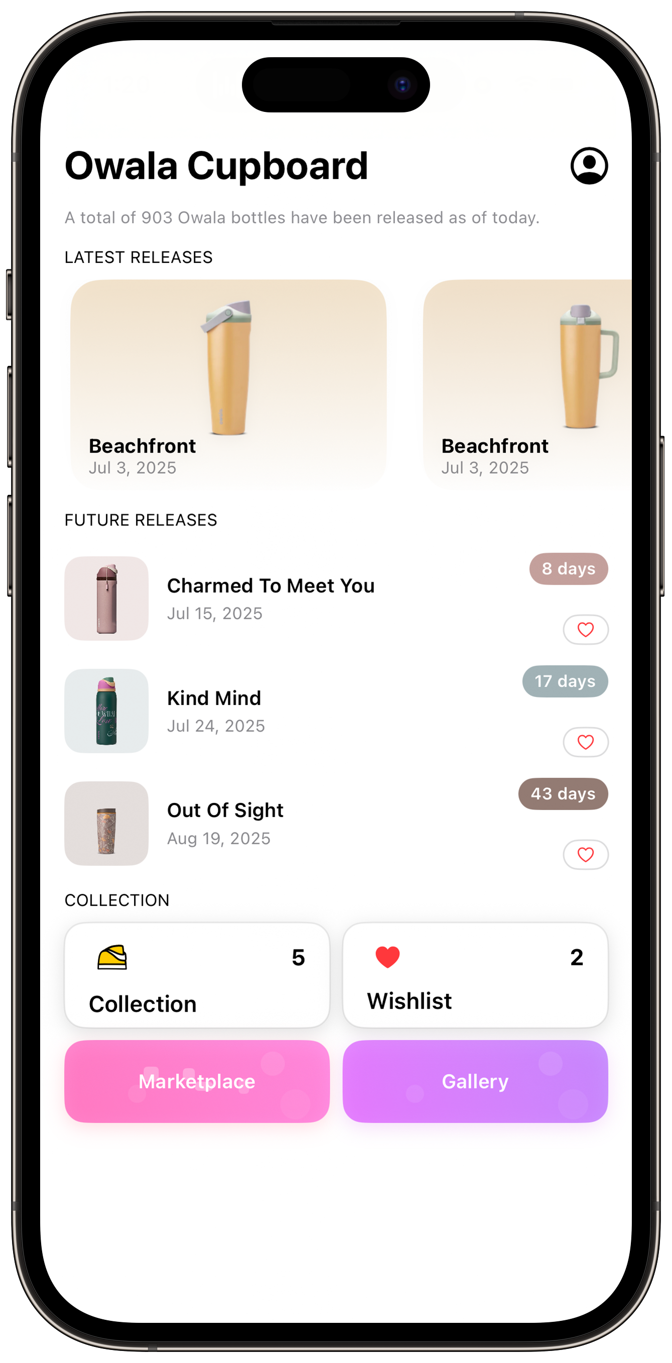 The Cupboard App Interface